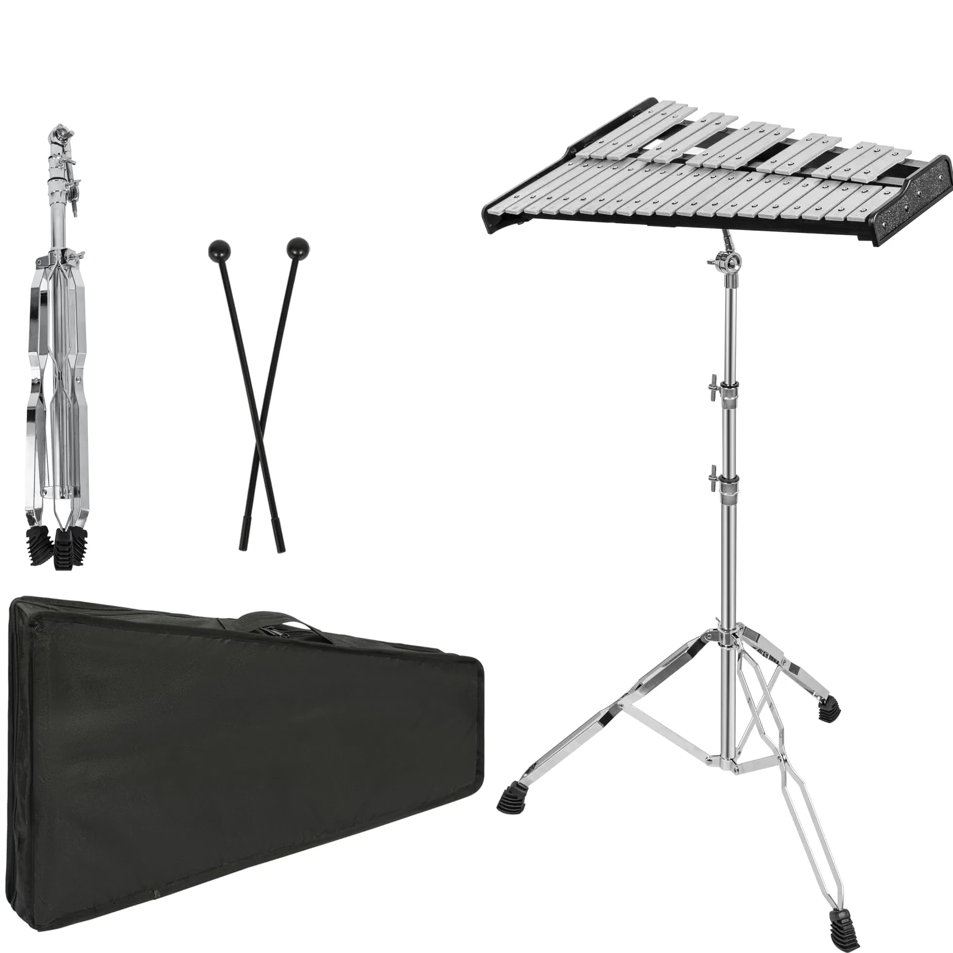 OUUTMEE xilófono kit de glockenspiel de xilófono de 32 notas con baquetas.
