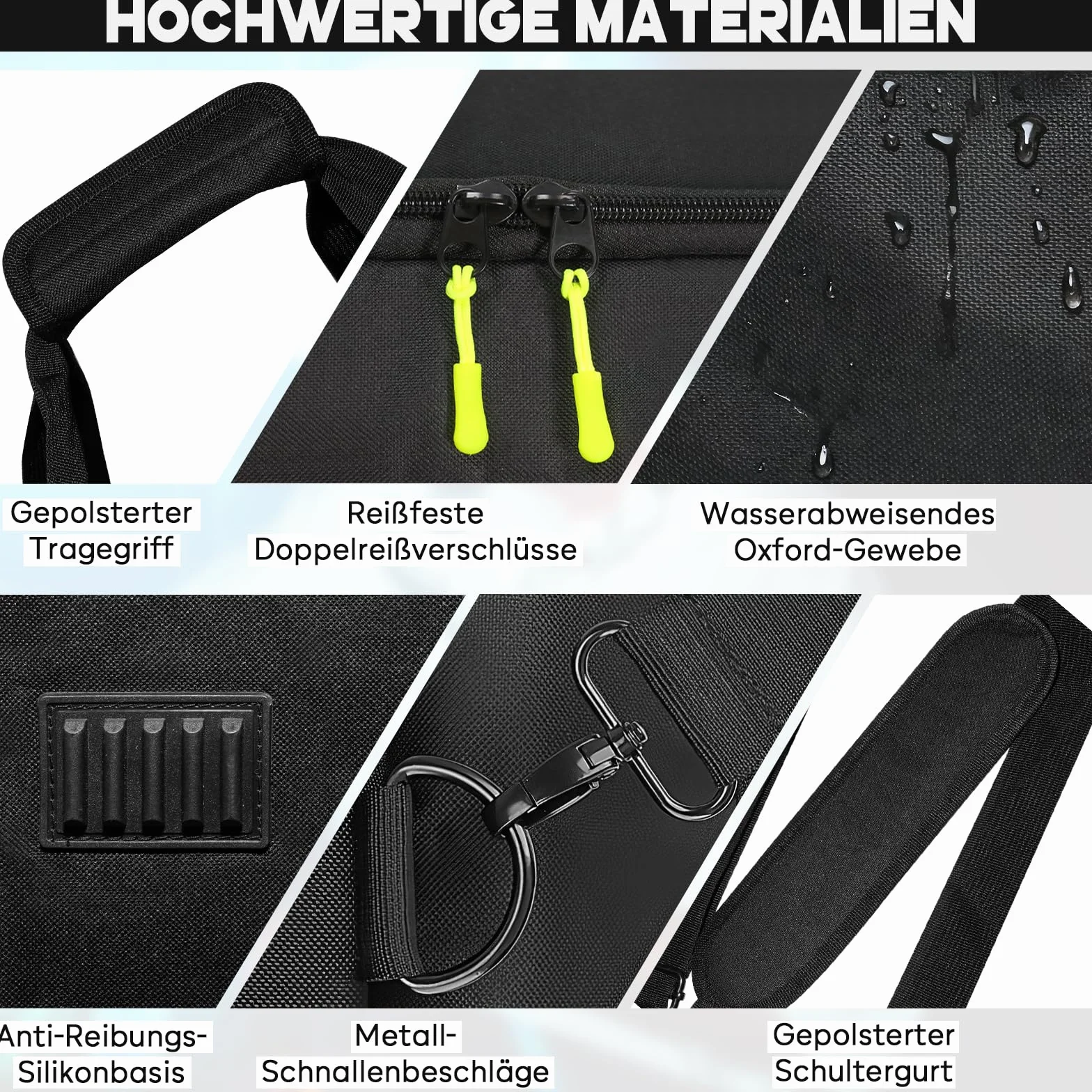 SUNDOY DJ - Bolsa organizadora de Cables con Base Acolchada extraíble y divisores, para Equipo de DJ, Cables de Audio y Accesorios de música, Negro, 45.7 x 31 x 35.6-cm, Tejido Impermeable