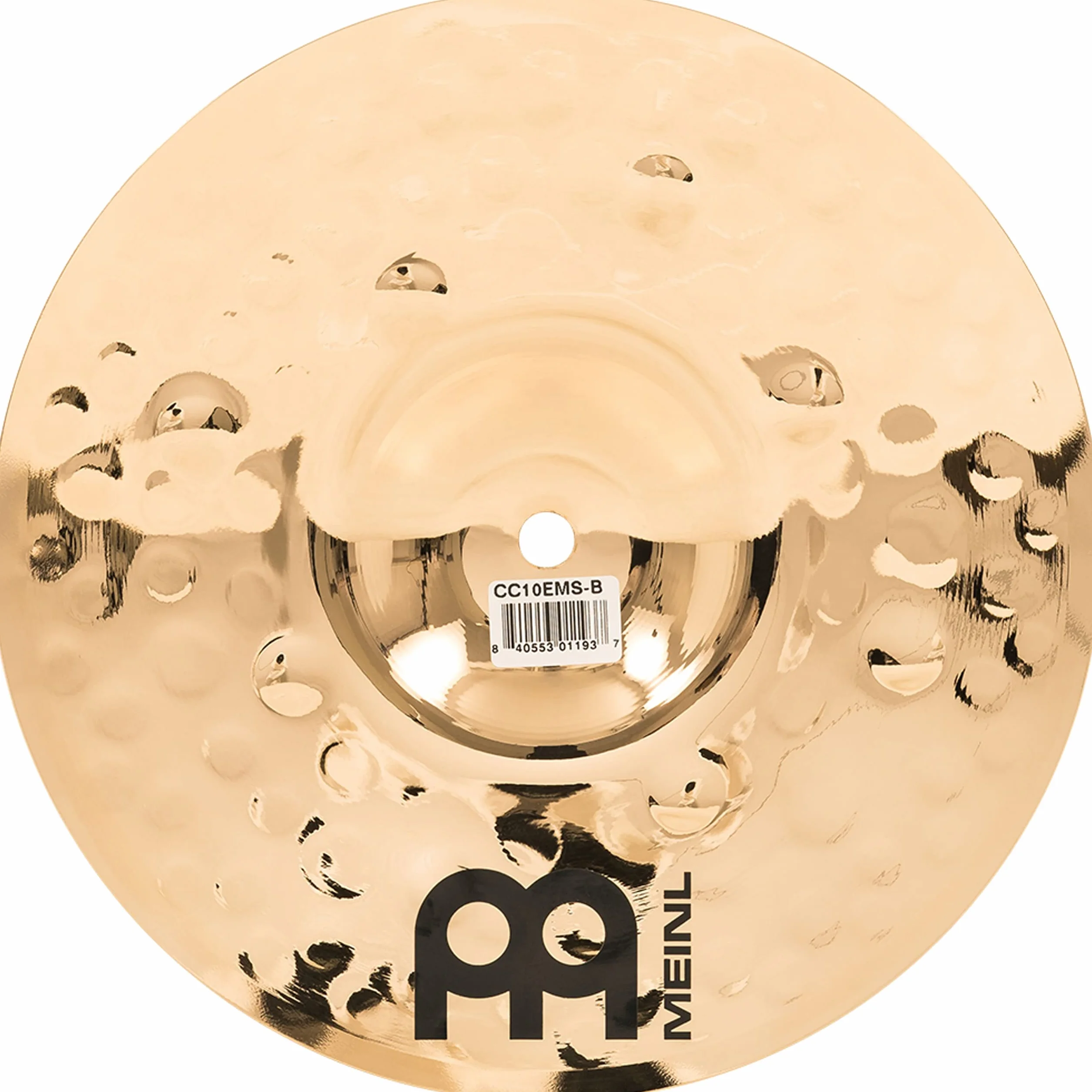 Meinl Cymbals Classics Custom Extreme Metal Plato Splash de 10 pulgadas (25,40cm) Platillos de Batería - Bronce B12, Acabado Brillante (CC10EMS-B)