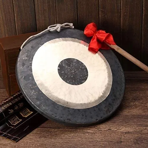 Generic Gong con mazo, Gong Gong 30/35/40/45/50 cm Camino Abierto Copia de Gong Gong Anillo Tradicional Gong Control de Inundaciones Gong Instrumento Musical,30CM(50CM)