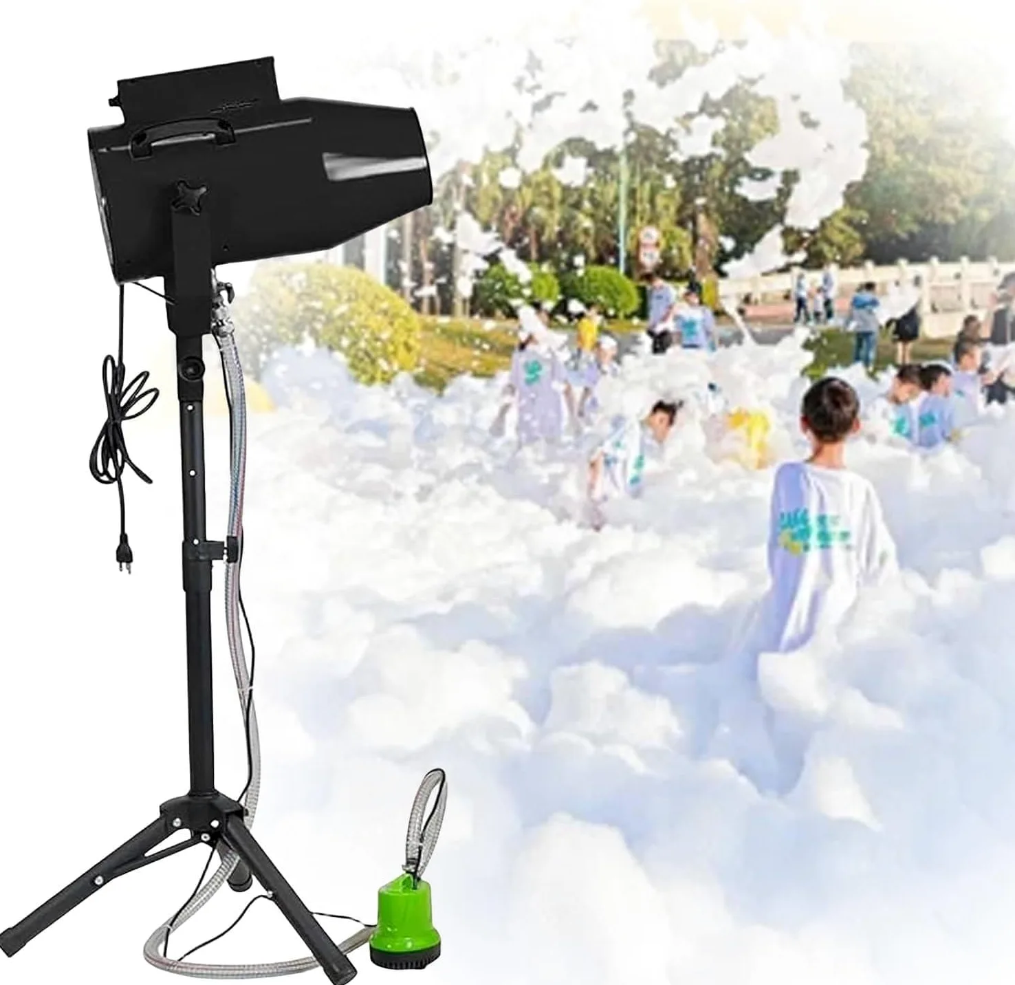 Máquina De Espuma, Cañón De Espuma Para Fiestas De 1000 W, Máquina Portátil Con Trípode, Potente Máquina Para Fiestas De Espuma, Para Patio, Piscina, Eventos Al Aire Libre, Cumpleaños, Celebraciones