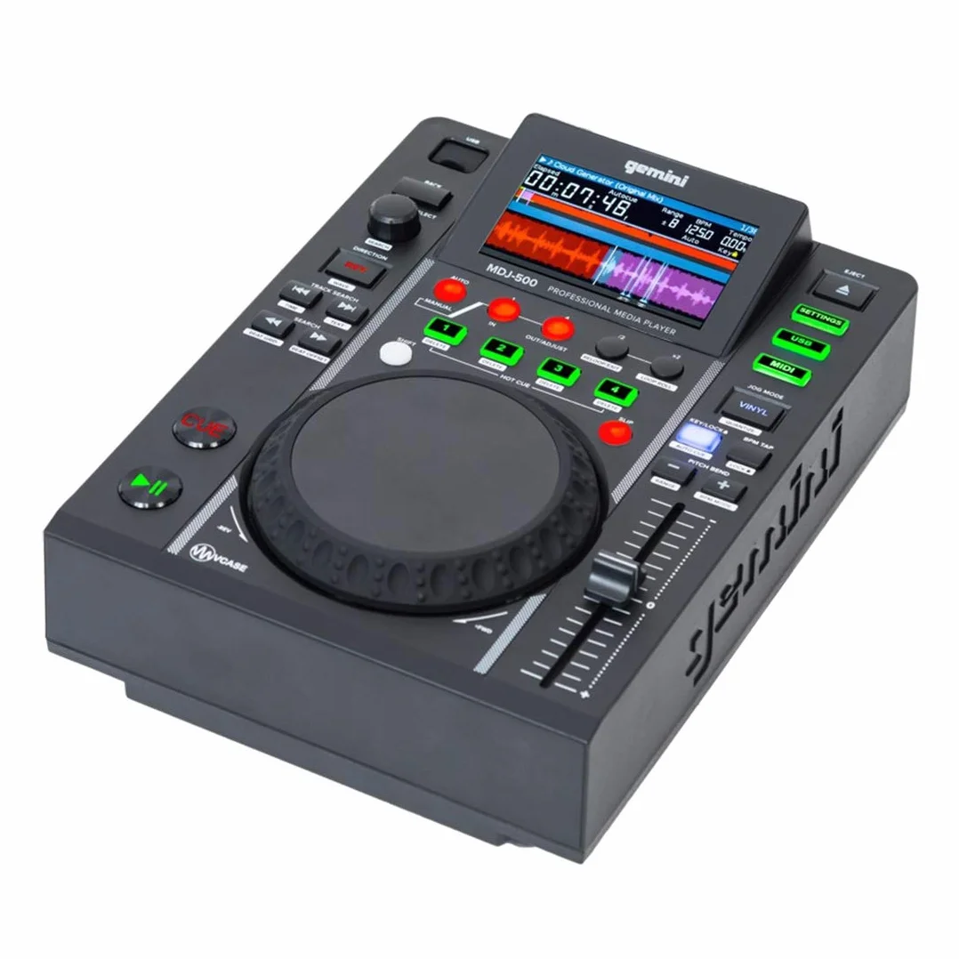 Lector CD Gemini MDJ-500 Slot MP3 USB Disp.LCD