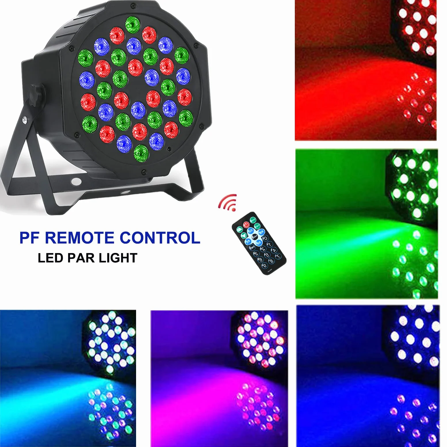 4 Pcs Luces Discoteca - RGB 36 LED Par Luces de Escenario Light Luces de Fiesta Iluminación Escenarios con Activación de Sonido Control Remoto Modo para Disco DJ Fiestas bar Bodas Navidad