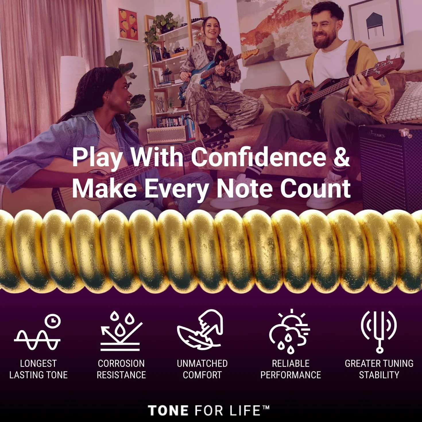 Elixir Cuerdas Strings de bronce fosforado para guitarra acústica con tecnología NANOWEB, ligeras (.012-.053), paquete de 4 unidades especial de Amazon