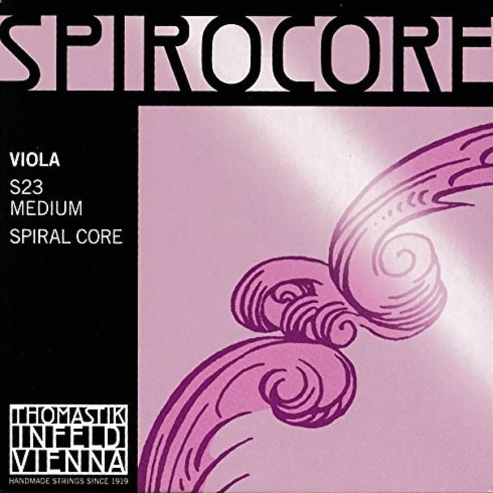 Thomastik Cuerdas para Viola Spirocore alma en espiral juego 4/4 mediana acero-cromo