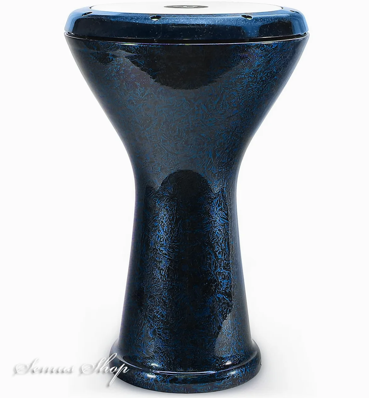 Vatan 3022-B Profi Solo Darbuka - Tambor de mano (aluminio fundido, efecto perla, con accesorios), color azul