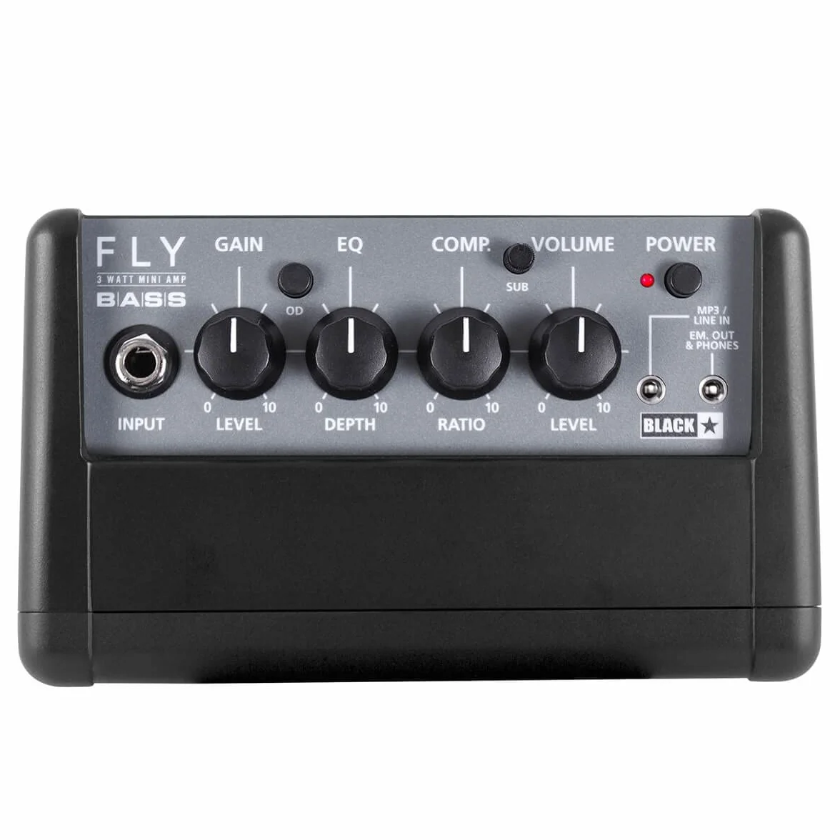Blackstar Fly 3 Guitarra Bajo Batería Portátil 3 Watt Powered Mini Amp MP3 Line In & Headphone Line Out