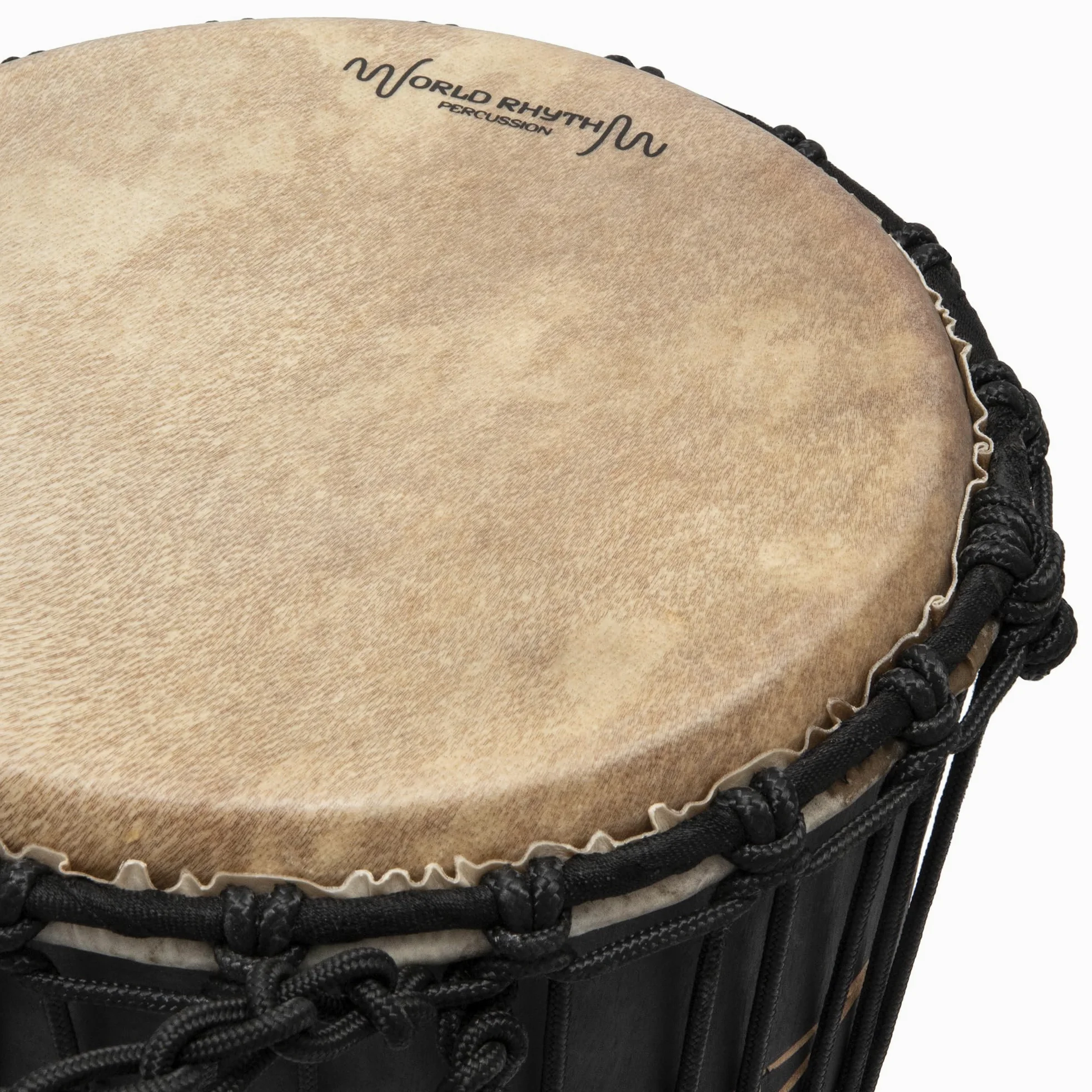 MDJ028 Tambor djembé de 9” (23cm) - Tambor de mano africano de madera de caoba - Swirl Black | MDJ028 - Djembé tallado a mano en caoba, estilo africano de 9", ideal para la escuela, actuaciones y percusión