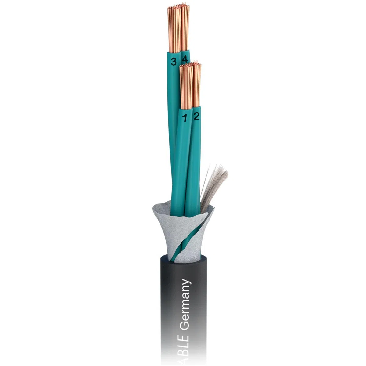 Sommer Cable 490-0051-425 - Cable para altavoces (8 m, 4 x 2,50 mm², SPM425, OFC, 10,20 mm de diámetro)