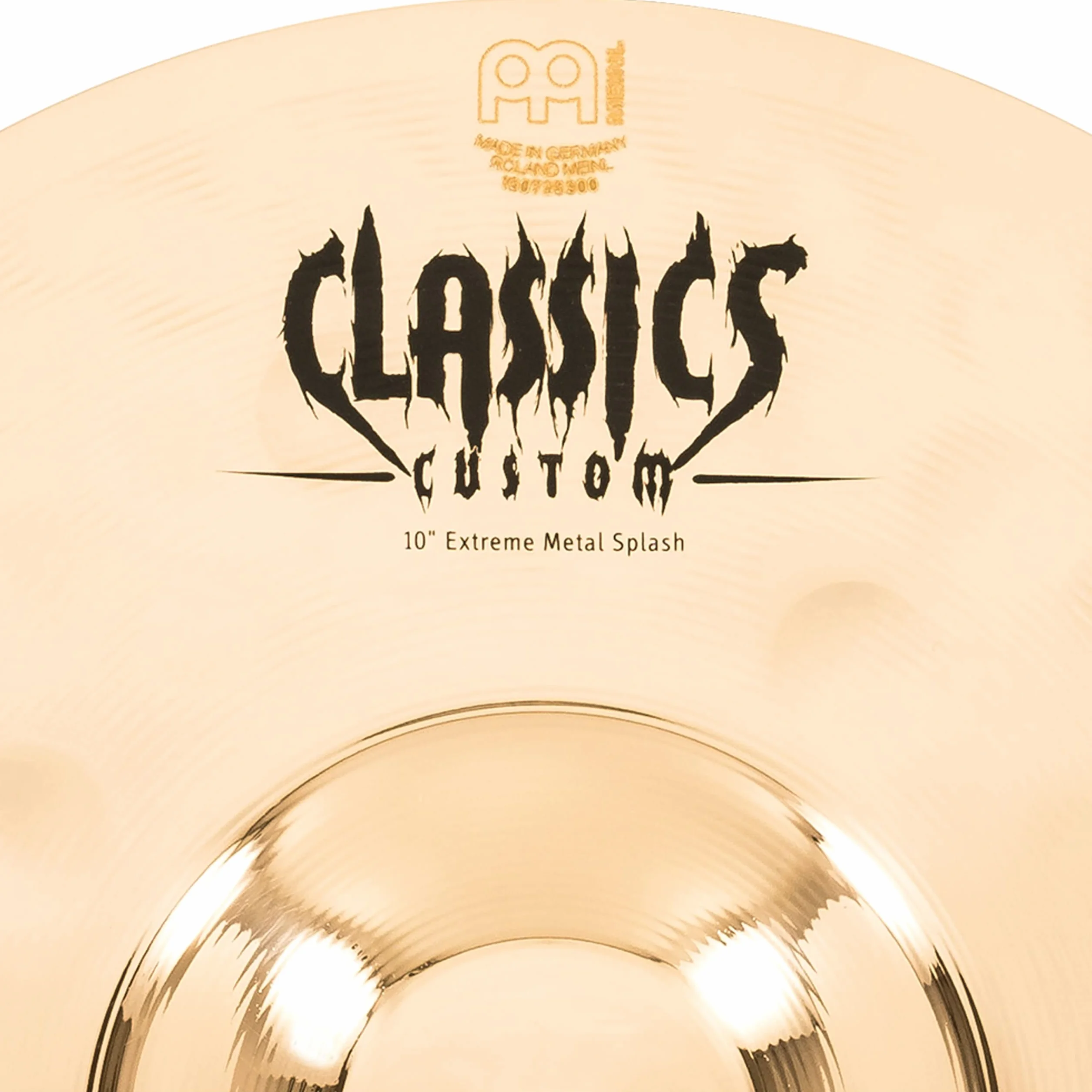 Meinl Cymbals Classics Custom Extreme Metal Plato Splash de 10 pulgadas (25,40cm) Platillos de Batería - Bronce B12, Acabado Brillante (CC10EMS-B)