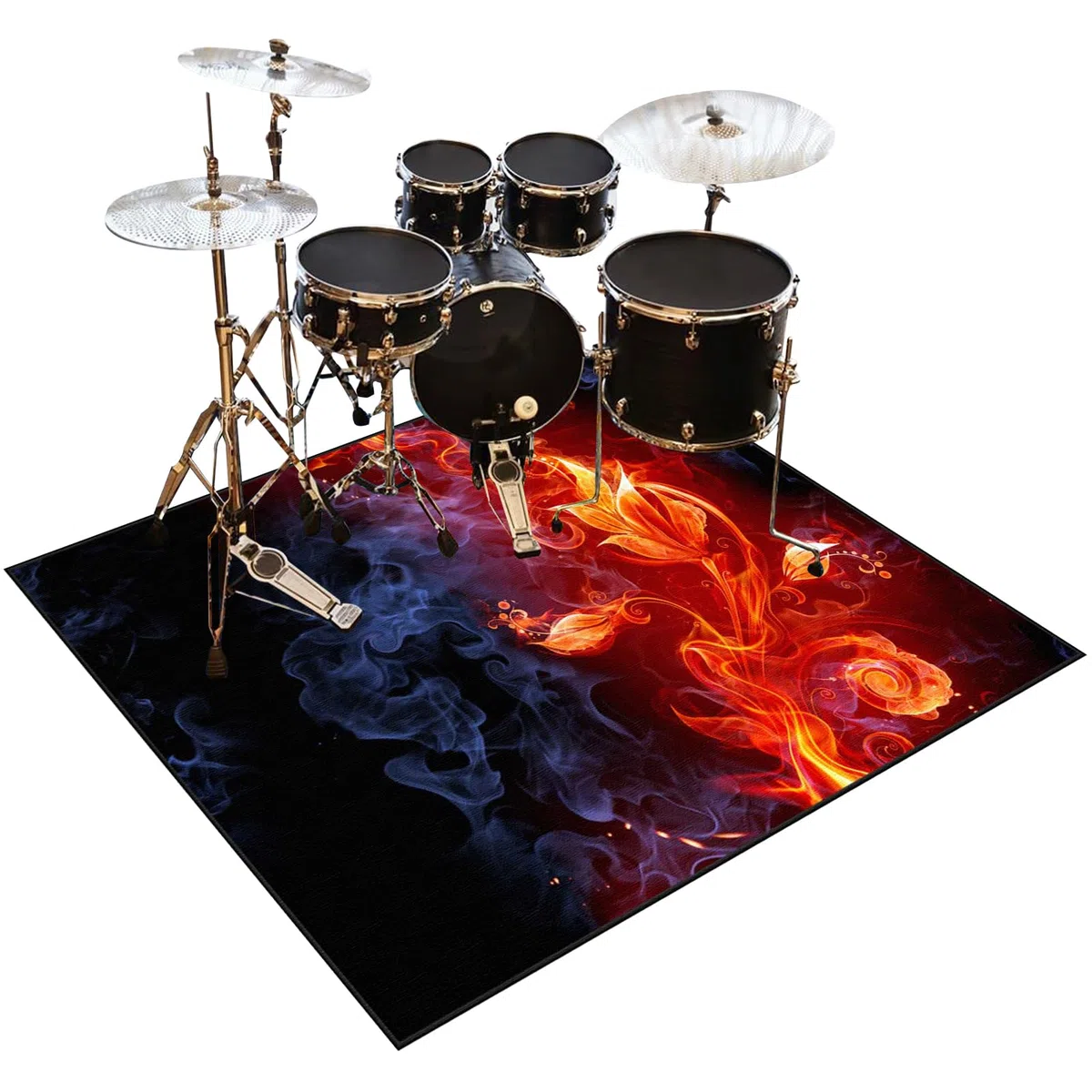 Alfombra de Bateria Alfombra de Tambor Alfombrilla para Batería Profesional Alfombrilla de Tambor Alfombrilla insonorizada Antideslizantes Tapetes Acústicas Alfombra Bateria Electronica 160 x 140 cm