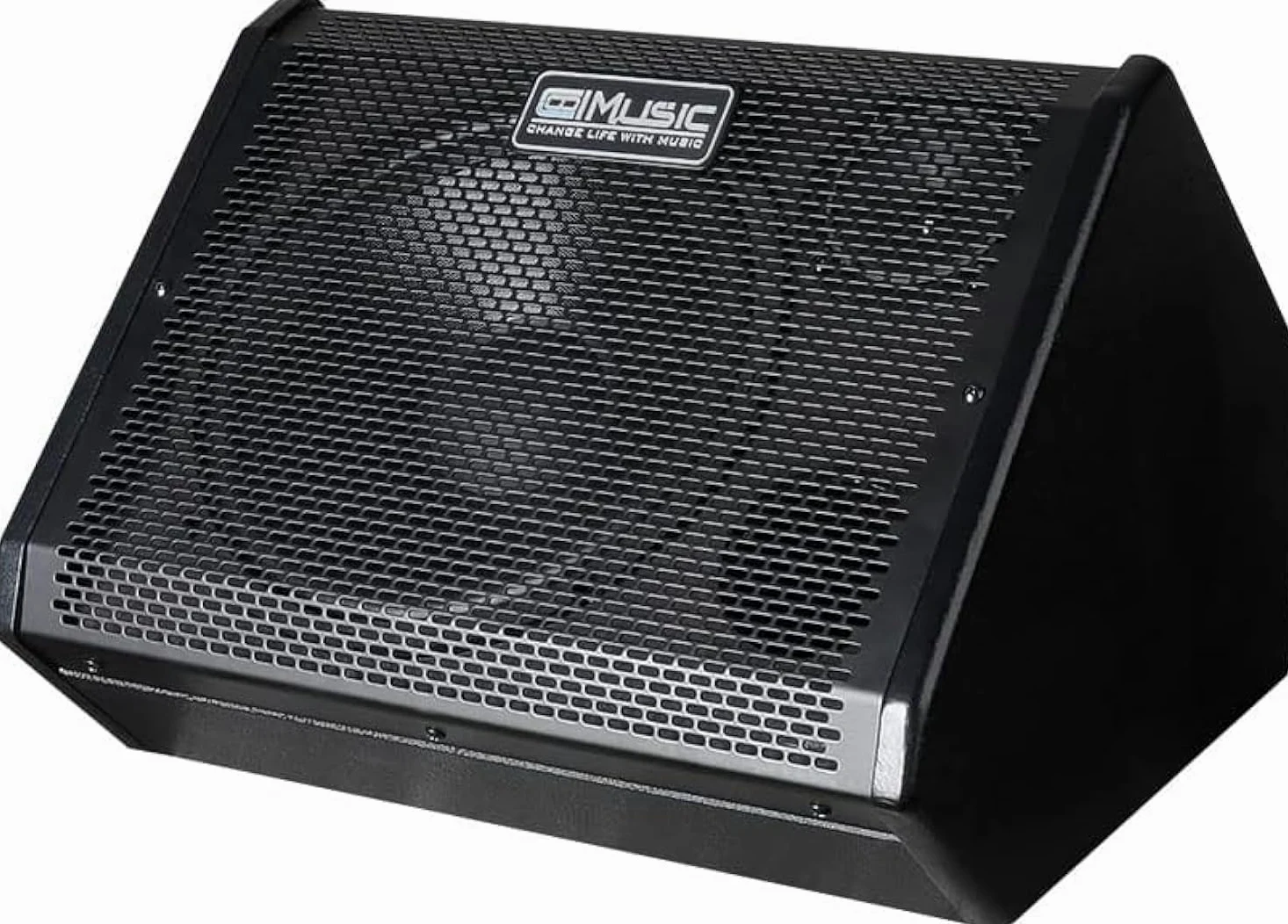 COOLMUSIC Amplificador para Batería Electrónica 80W, Altavoz para Teclado y Drum Monitor con Bluetooth, Entrada AUX, 2 Canales, Ecualizador de 3 Bandas y DI out para Ensayo, Directo y Casa