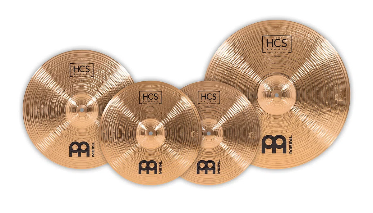 Meinl Cymbals HCS Bronze Complete Cymbal Set Box Pack – Juego de Platillos de Batería con Plato 14 pulgadas Hihat, 16 Crash y 20 Ride – Bronce B8, Acabado Tradicional (HCSB141620)