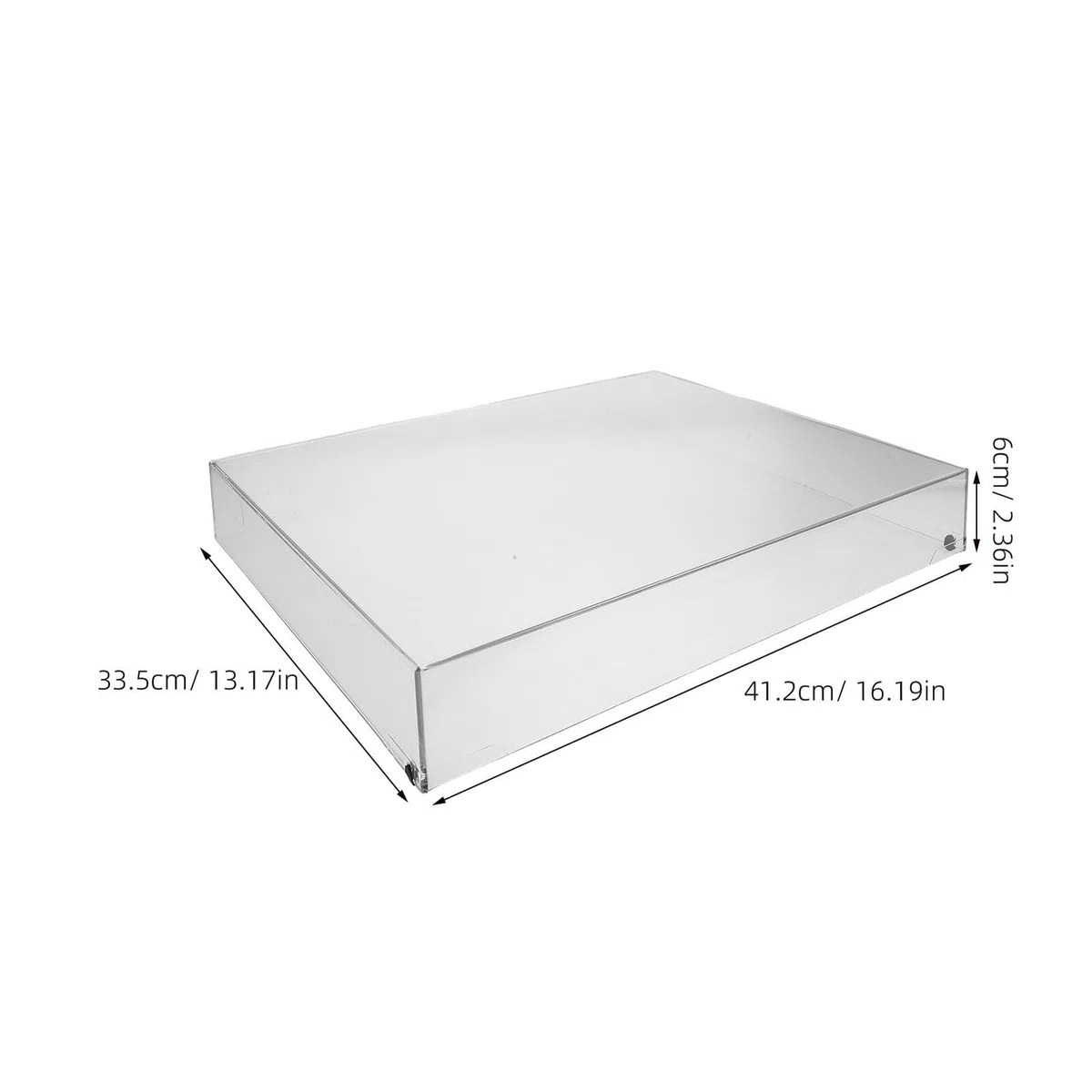 COHEALI Cubierta Antipolvo Acrílica Transparente para Tocadiscos 416.5x340x60 Mm, Funda Protectora Rectangular para Platos Giratorios, Protección contra Polvo y Arañazos para Equipos