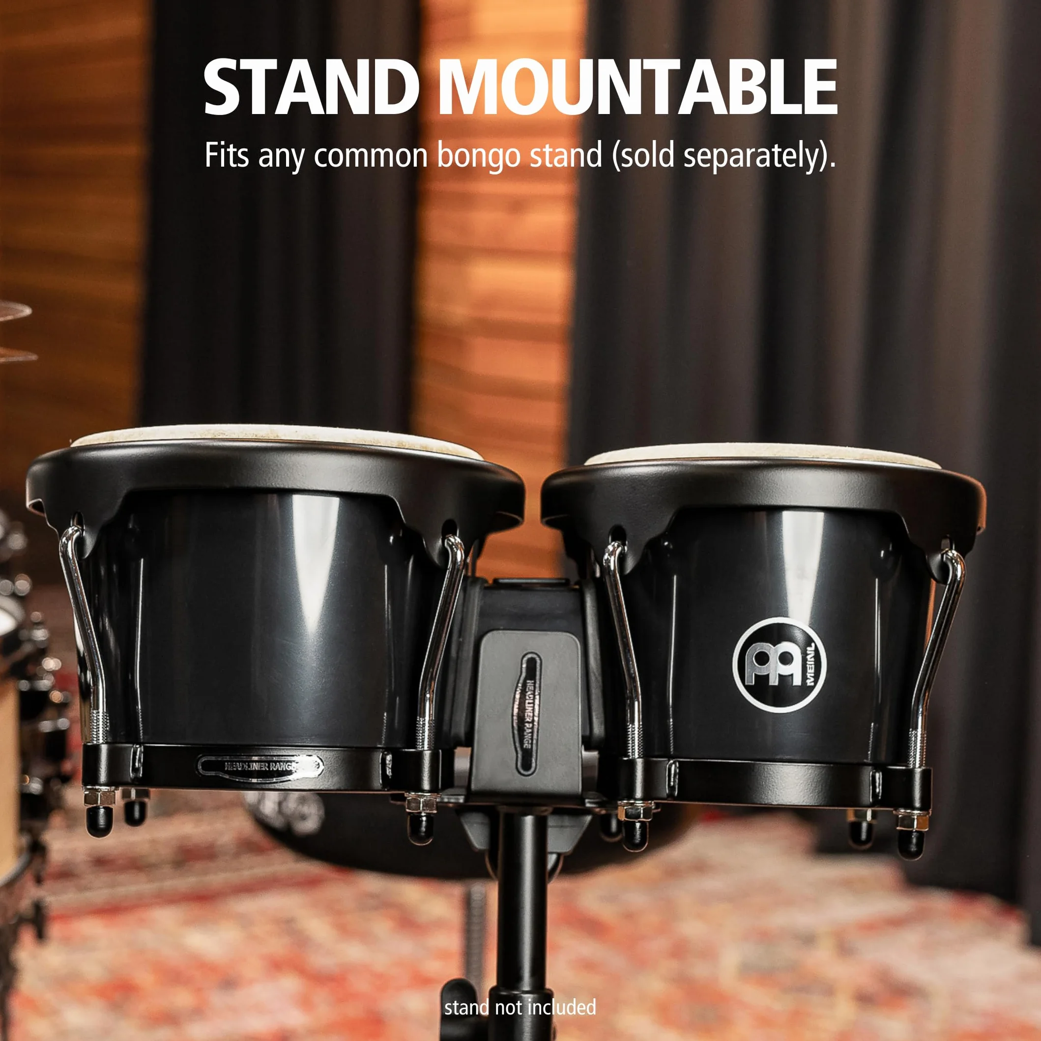 Meinl HB50BK - Bongos, Negro