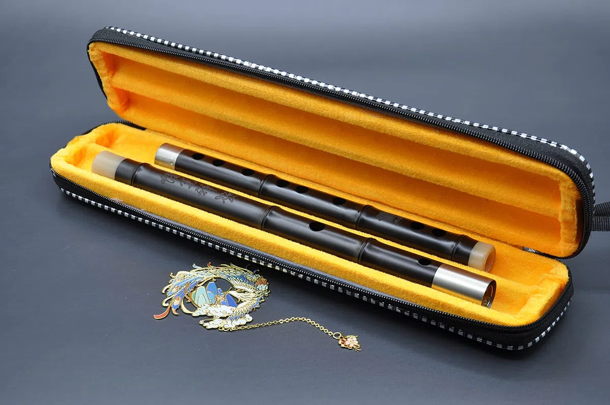 Flauta profesional chino D clave Dizi para principiantes con membrana libre y pegamento conjunto tradicional chino añejo palo de rosa instrumento