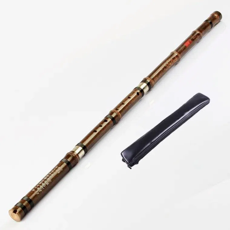 LANDTOM Flauta Xiao de bambú púrpura profesional para ejecutantes (diestros) (8 agujeros F con bolsa)