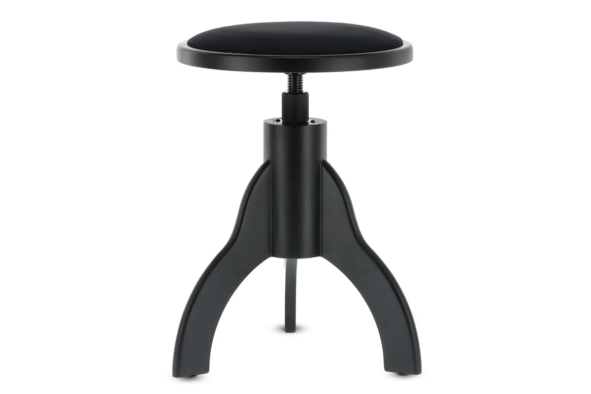 GEWA Silla de Piano, Negro Mate, Asiento Redondo 35 cm