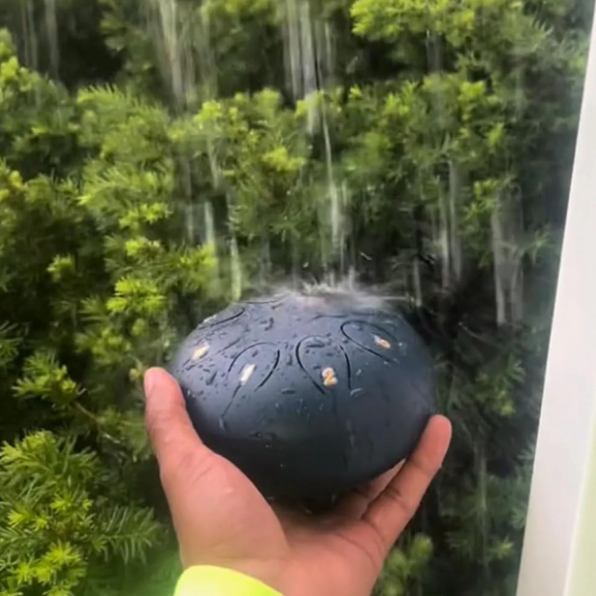 Tambor de Lluvia para Jardín Ch-akra - 6 Pulgadas, 8 Notas, Impermeable - Instrumento Musical al Aire Libre