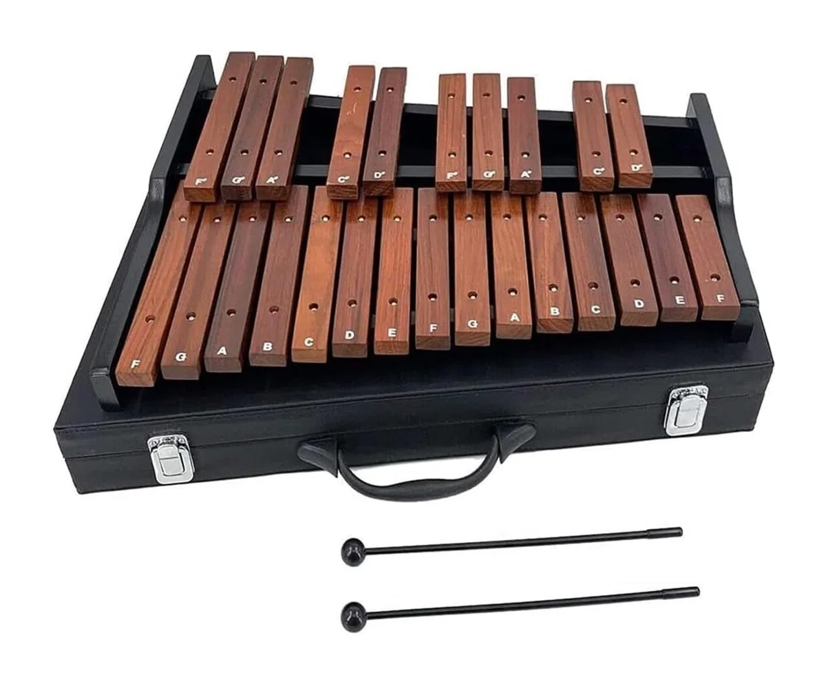 Xilófono profesional 25 teclas de madera percupercuinstrumento Musical educativo regalo de instrumento, con mazos y bolsa de transporte, adulto percubanda de estudiante de la escuela