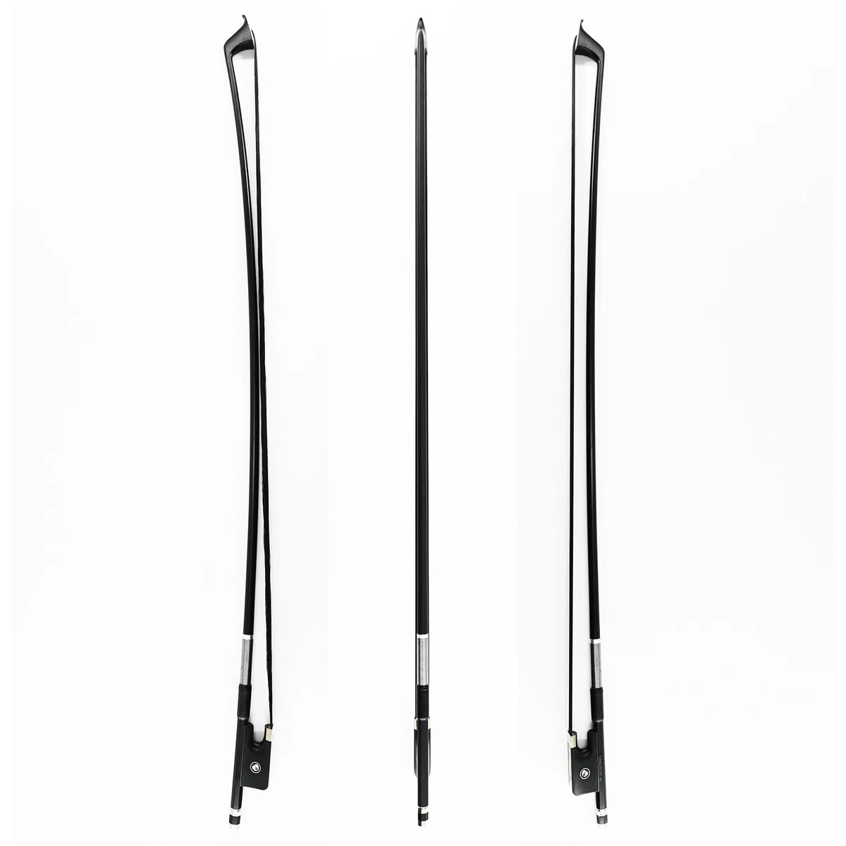 Arco de violonchelo de fibra de carbono NEGRO natural Mongolia Crin de caballo Tono profundo y potente Diseño agradable 4/4 Tamaño Color negro Arte No.100CB