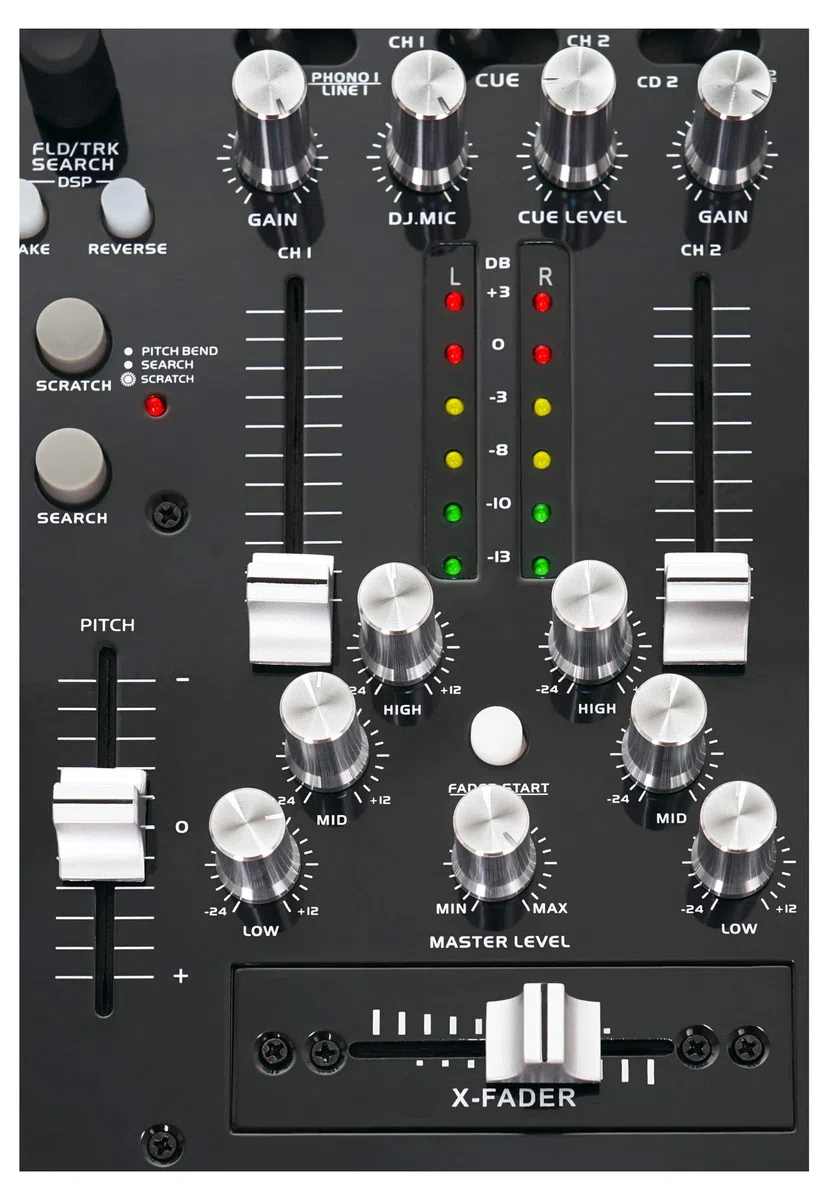 Pronomic CDJ-500 Estación completa doble para DJ, con reproductor de CD (formato autónomo, entradas para teléfono/línea, CD, MP3 CD, SD y USB, crossfader)
