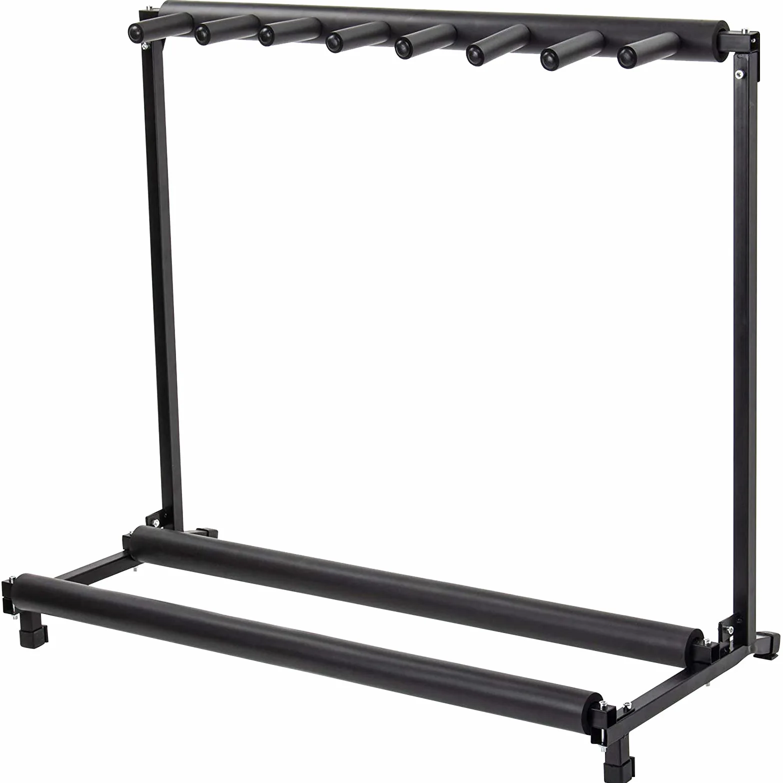 Display4top 7 vías Guitarra del Estante del Soporte - Soporte de guitarra portátil negro. Funda para acústica clásica, eléctrica, bajo