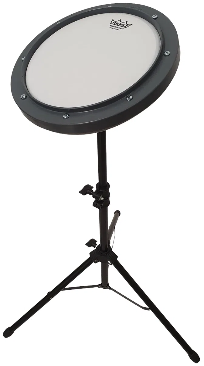 Rockstar - Pad Practicas 8" Remo RT-0008-00 con Soporte Negro y funda. Caja Almohadilla Sorda Aprendizaje Silenciosa- Rockmusic