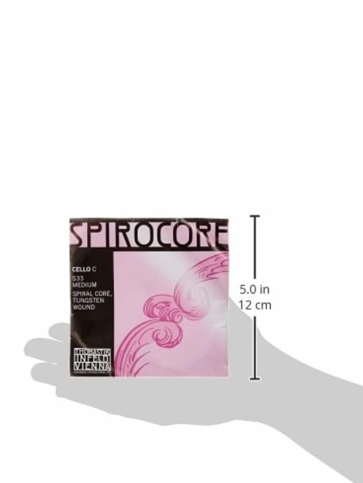 Thomastik Cuerda para Violonchelo 4/4 Spirocore - cuerda Do núcleo flexible en espiral, entorchado wolframio, medio