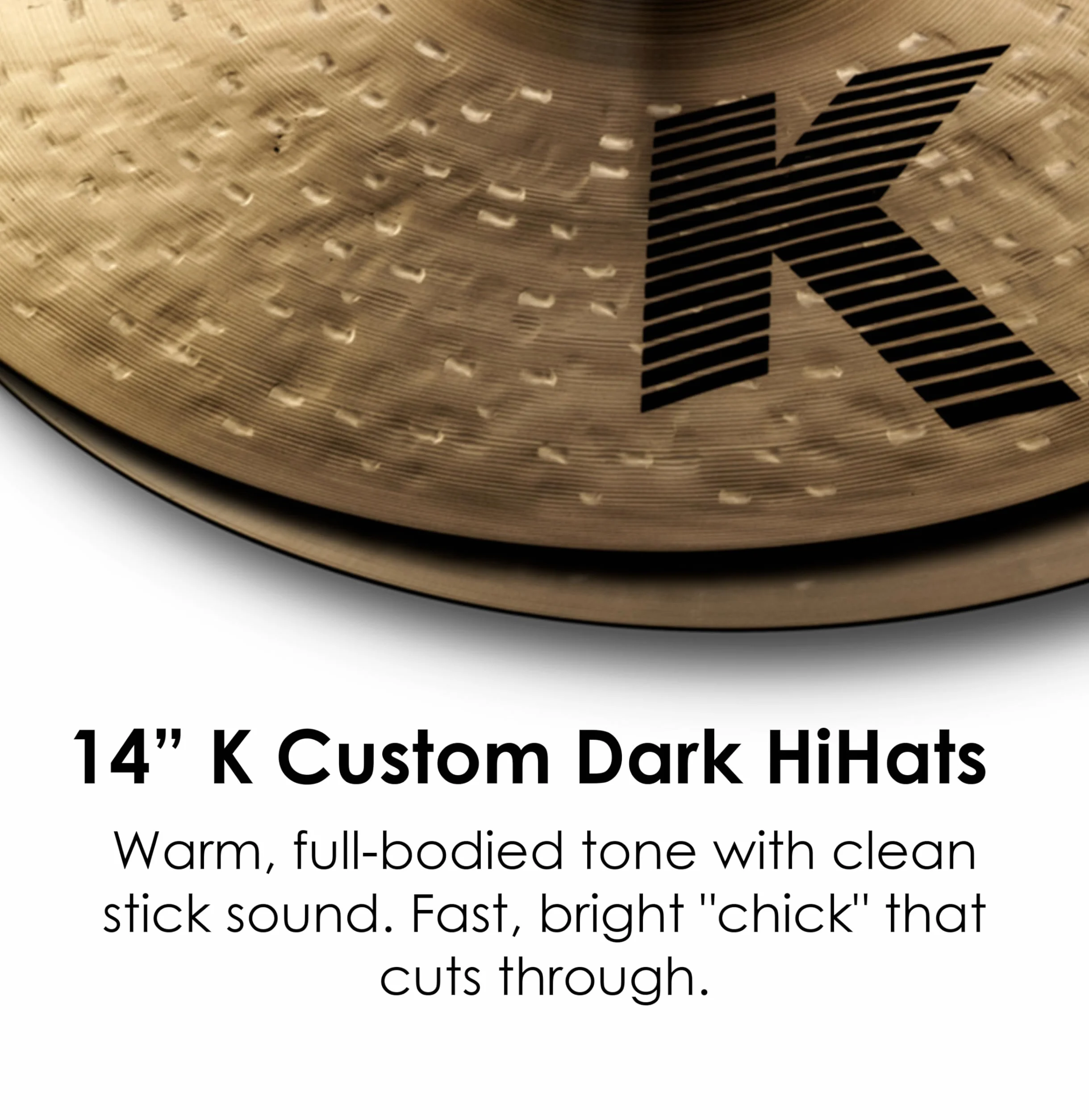Zildjian K Custom Series - 14" Dark Hi Hat Cymbals - Pair