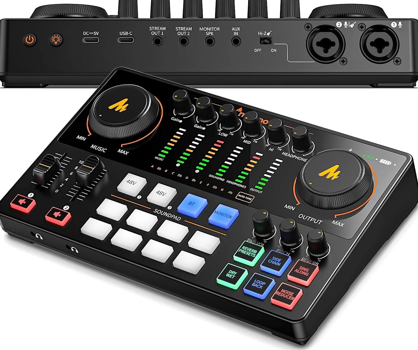 MAONO Paquete de equipo para podcast: Mezclador de interfaz de audio con entrada XLR dual para transmisión de podcasts - MaonoCaster E2 Gen2