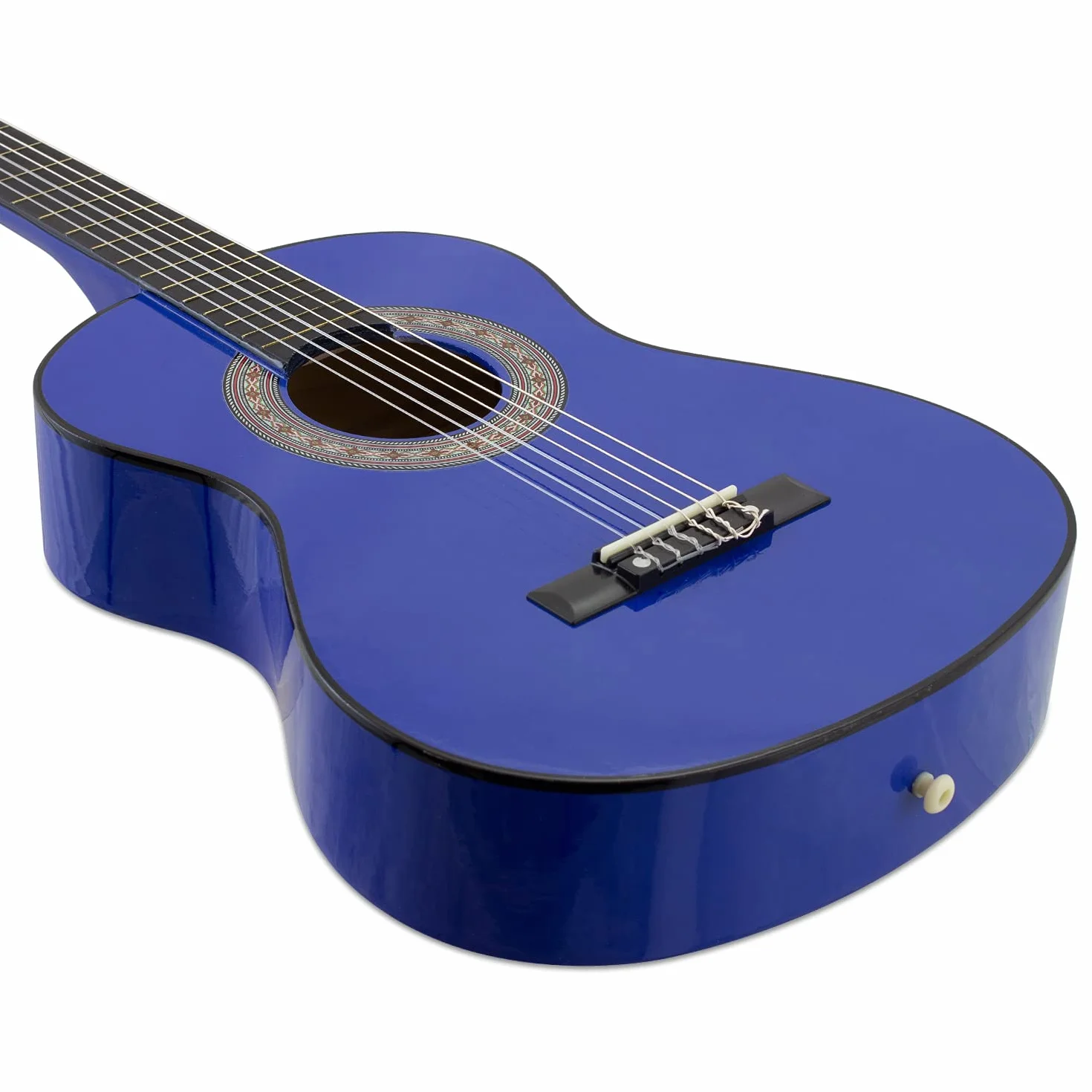 TIGER CLG4 Pack guitarra clásica 3/4 zurdos azul | Incluye bolsa, cuerdas, correa y púa, ideal para niños de 9 a 11 años y principiantes