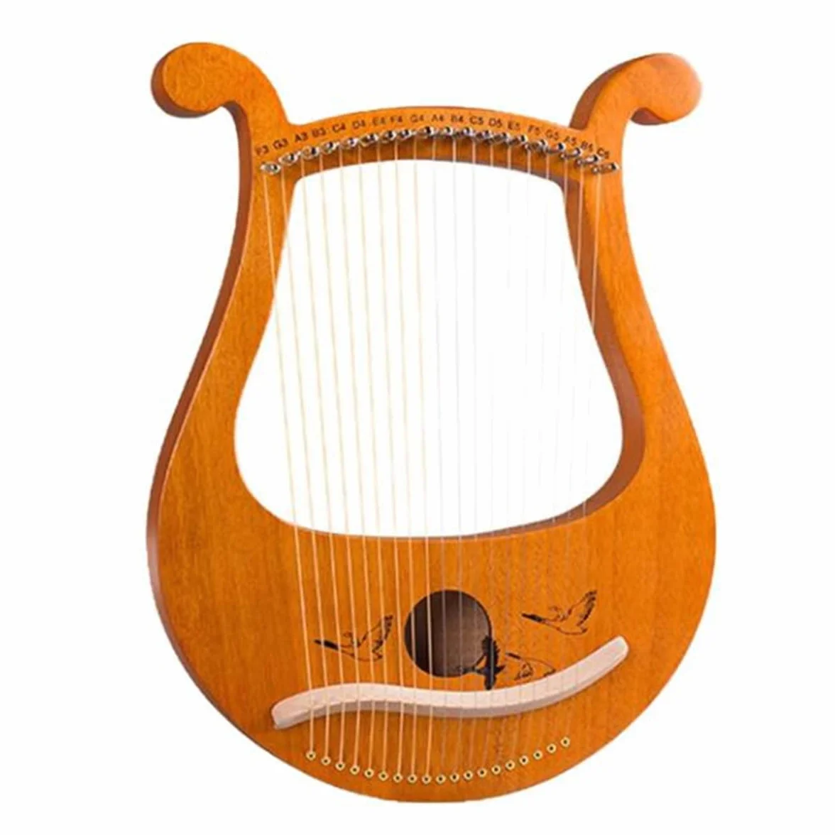 Arpe Lire, Violín Griego 19 Cordas, Patrones únicos Lira 19 Cordas, Símbolos Fonéticos Tallados, para los amantes de la música principiantes, Etc.