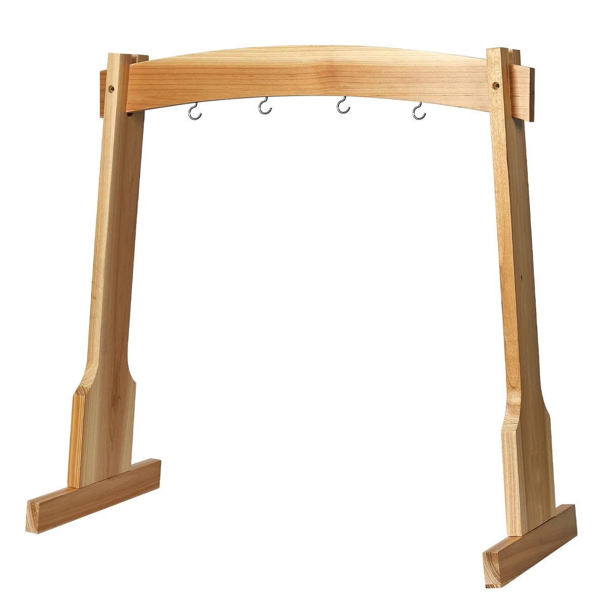 Soportes para gong de 14 pulgadas, soporte de madera para campanillas de viento con base para 1 gong o 4 campanillas, soporte multiusos ligero y portátil, fácil montaje para curación de