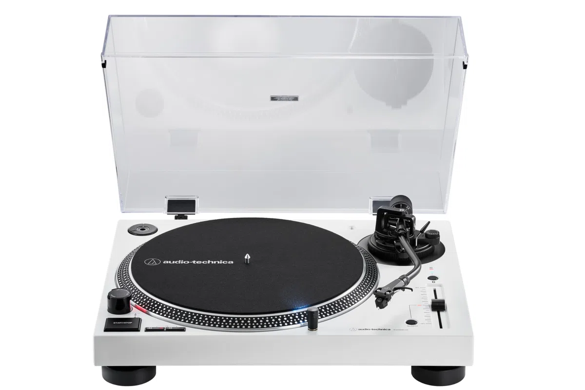 Audio-Technica AT-LP120XBTUSBWH Tocadiscos de accionamiento directo (Bluetooth y USB) blanco