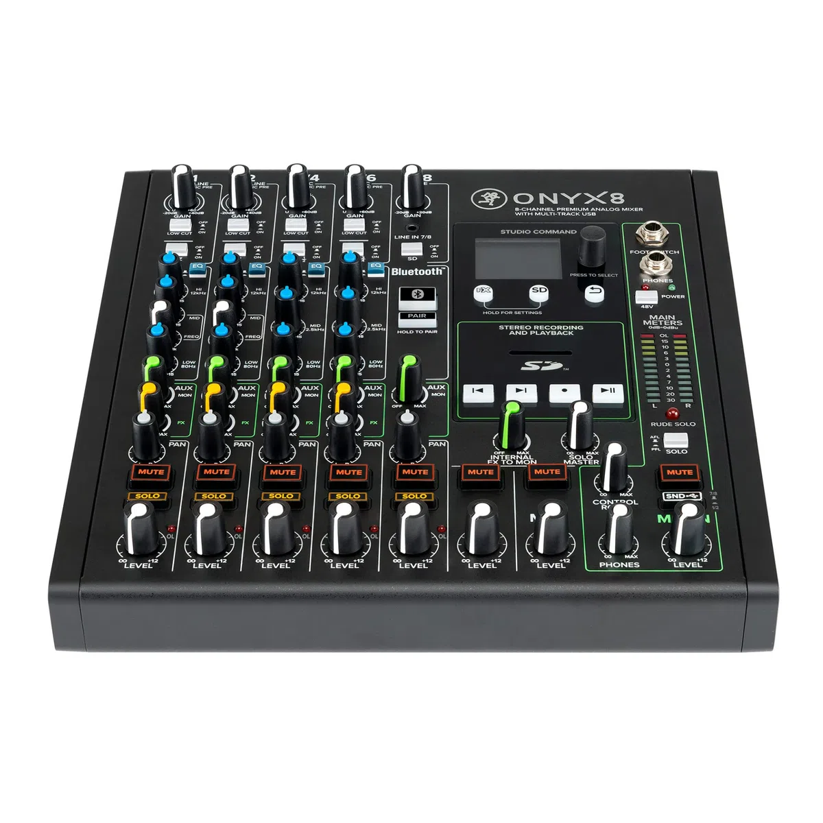 Mackie Onyx Series, mezclador analógico premium de 8 canales con USB multipista (Onyx8)